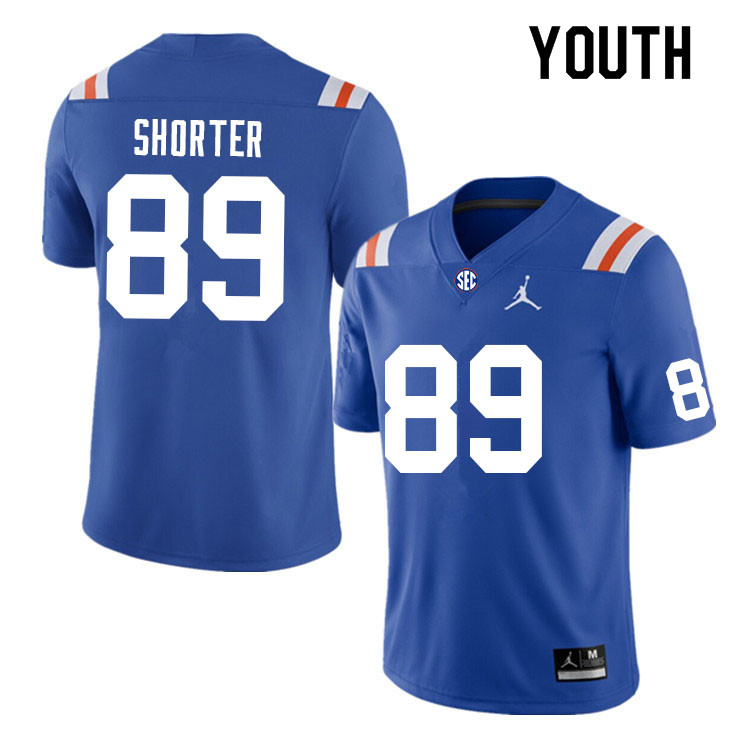 Youth #89 Justin Shorter Florida Gators College Football Jerseys Sale-Throwback